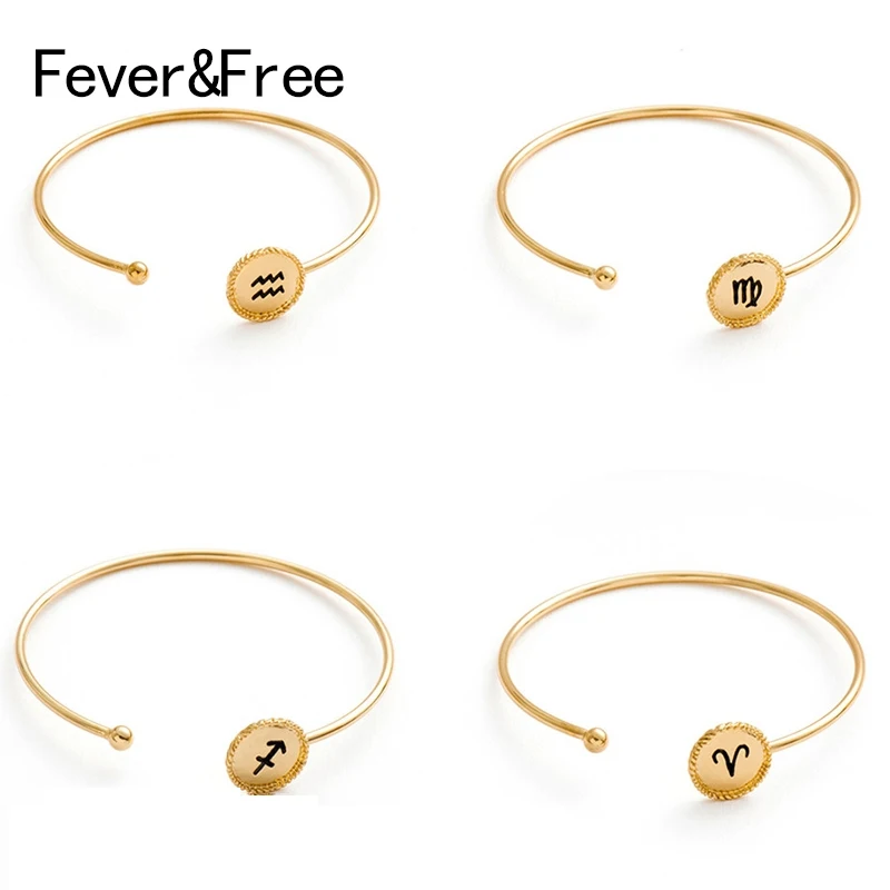 Fever &amp Free 12 Созвездие Ювелирные изделия черная эмаль Водолей Дева Стрелец Aries