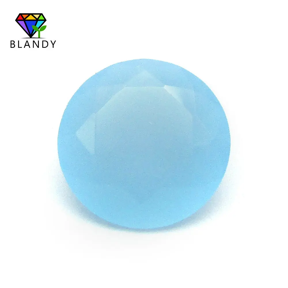 Milky Blue 50 шт./лот 3,0~ 12 мм различные цвета Свободно сидящий стеклянный камень круглая блестящая огранка стеклянные искусственные камни камень для ювелирных изделий - Цвет: Milky Blue