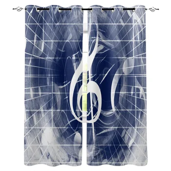 

Musical Notes Window Curtains Living Room Curtain Home Decor