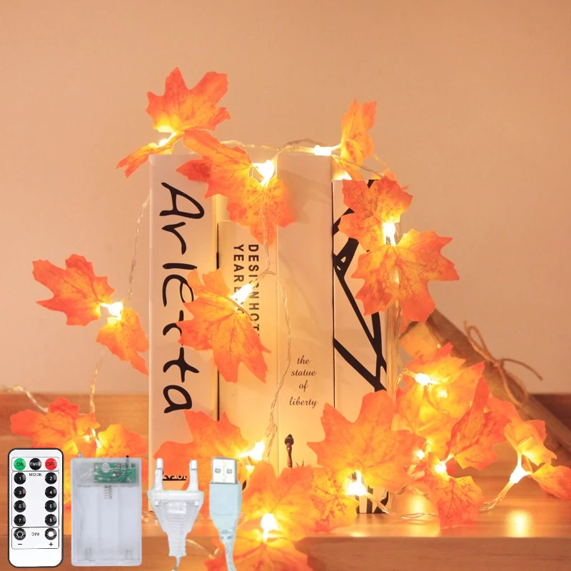 СВЕТОДИОДНАЯ Гирлянда в виде кленовых листьев | Лампы и освещение