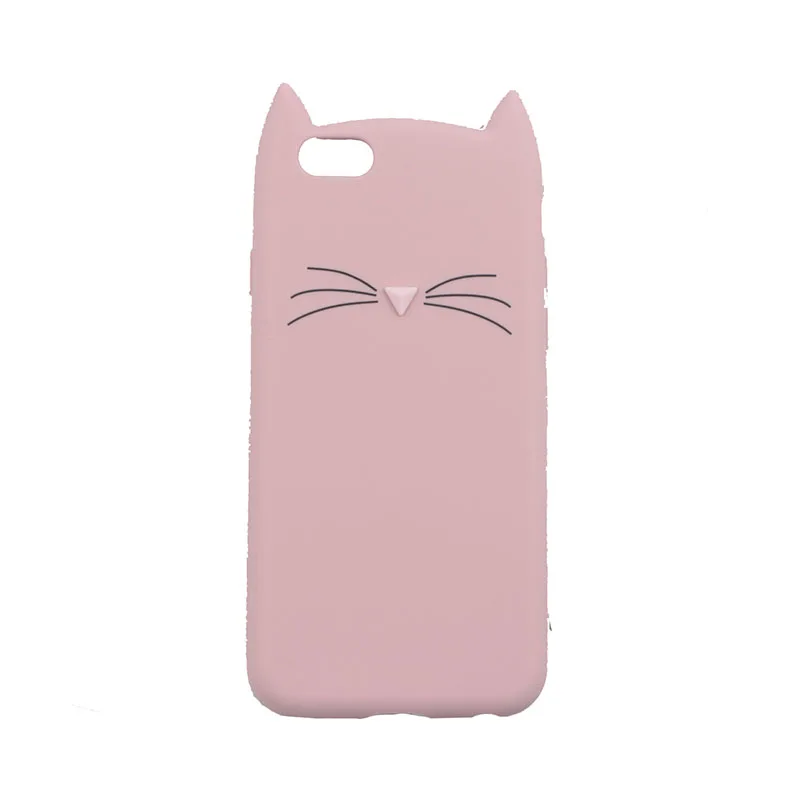 Чехол с милым 3D рисунком для Apple iphone 11 Pro Max X XR XS чехол с изображением бутылки 4 4S SE 5 5S 5C 6 6S 7 8 Plus чехол с милым котом из мультфильма - Цвет: HuXu Pink