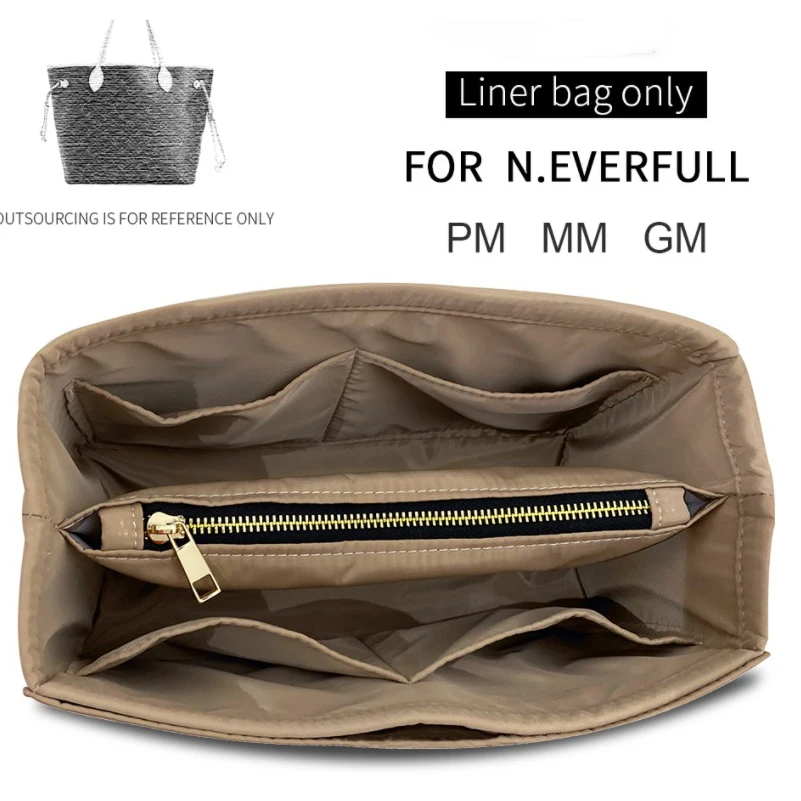 Neverfull GM MM PM Organizer w/ Detachable Zipper Bag Tote 