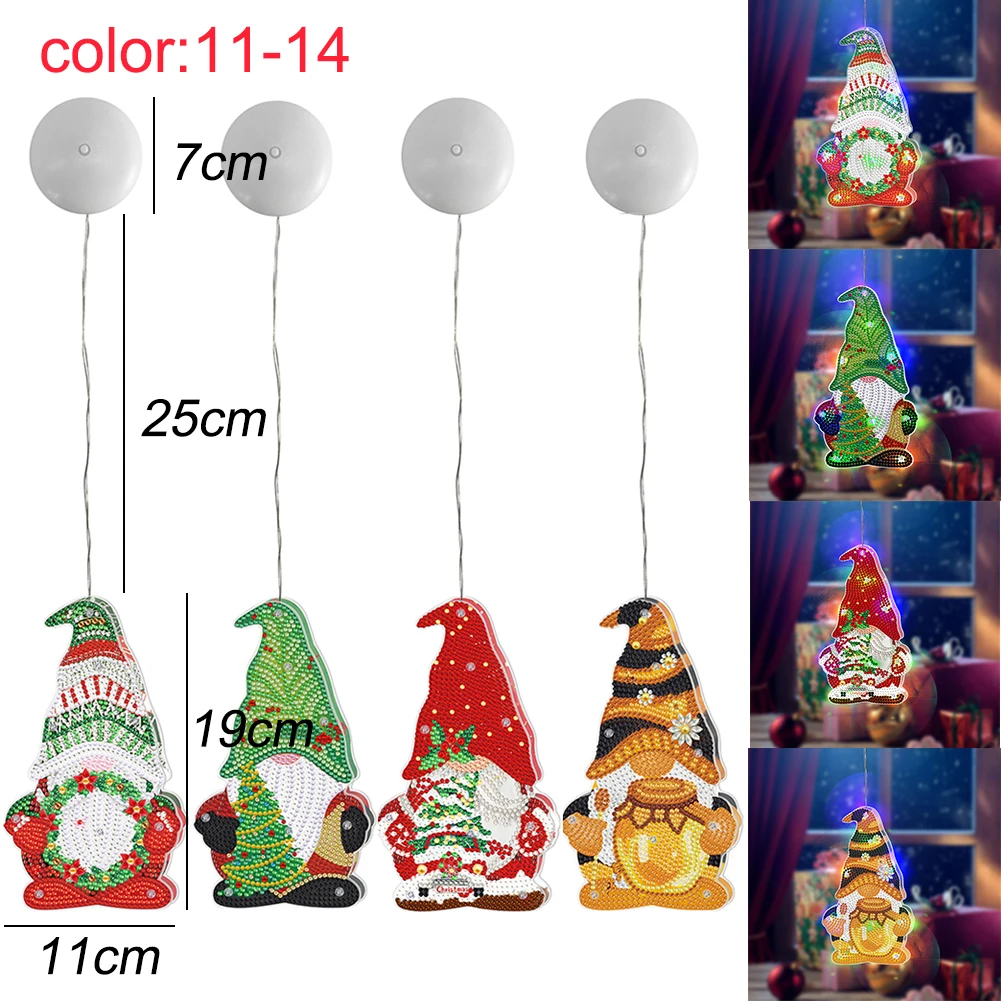 LED Lights Snowman DiamondPainting Pendant Christmas 5D Diamond Art  Ornaments Decorative Hanging Ornament For Xmas Tree - AliExpress