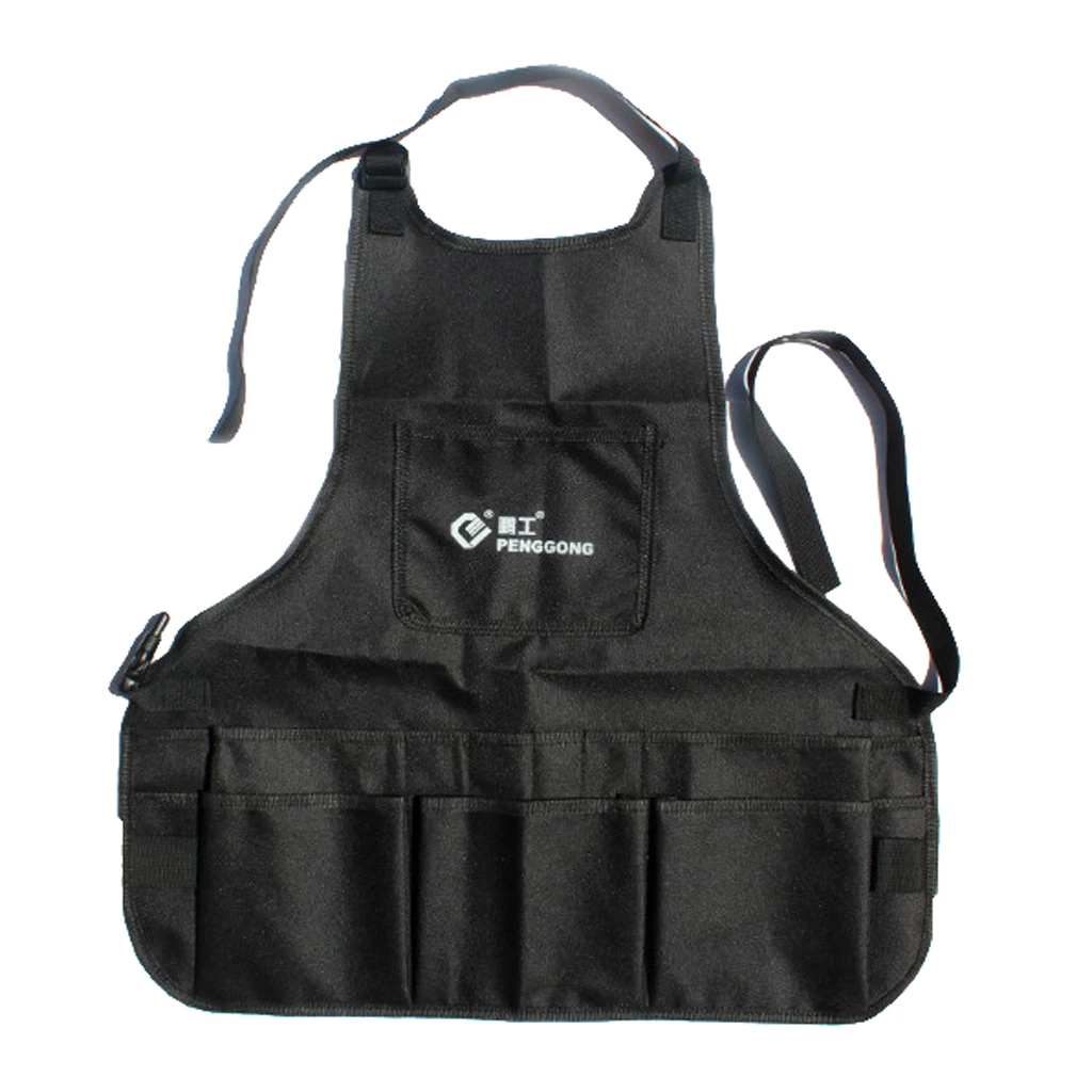  Durable Gardening Tools - Heavy Duty Oxford Cloth Work Apron with Tool Pockets (14) Adjustable Wasi