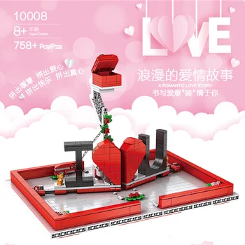 

520 Love Confession Book 10008 Smart Remote Control Particle Building Blocks Toys Romantic Love Story