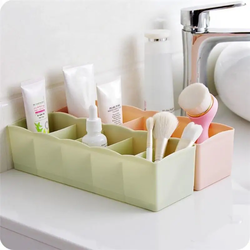 5 Grids Drawer Storage Box Socks Underwear Tie Bra Lingerie Organizer Cosmetic Home Daily Creative Jewelry Organizer Cases