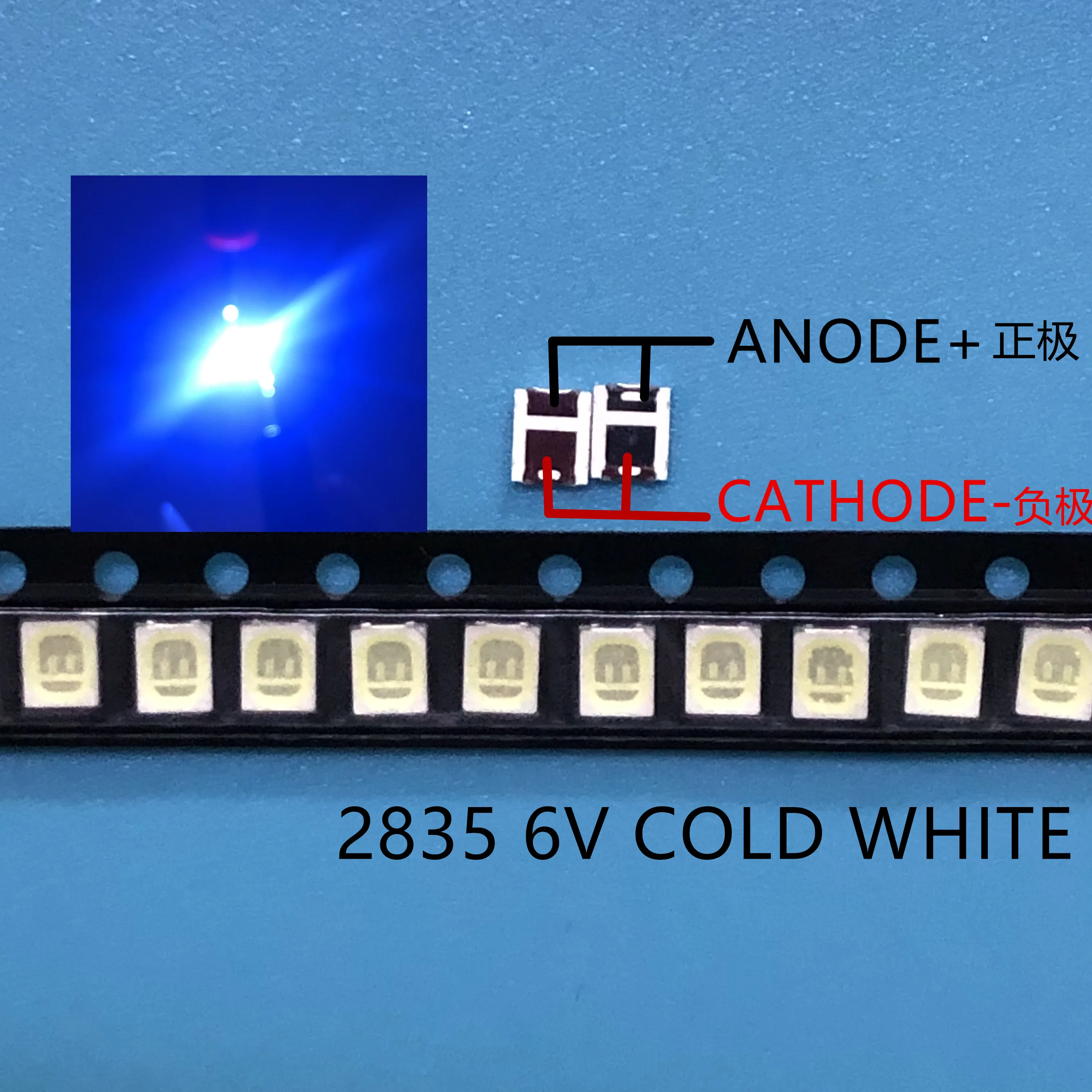 4000 шт./лот Jufei 1 Вт 2835 6 в SMD LED 3528 106LM холодный белый для ТВ/ЖК-подсветки | Электронные