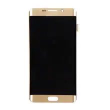 Orijinal 5.7 ''AMOLED LCD SAMSUNG Galaxy s6 kenar artı G928 G928F dokunmatik ekran Digitizer ekran ile hat veya siyah nokta