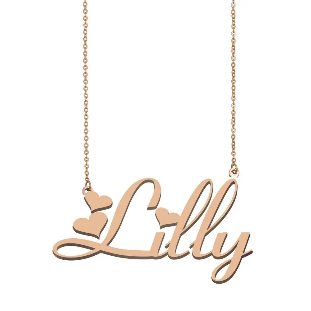 Lilly Name Necklace , Custom Name 
