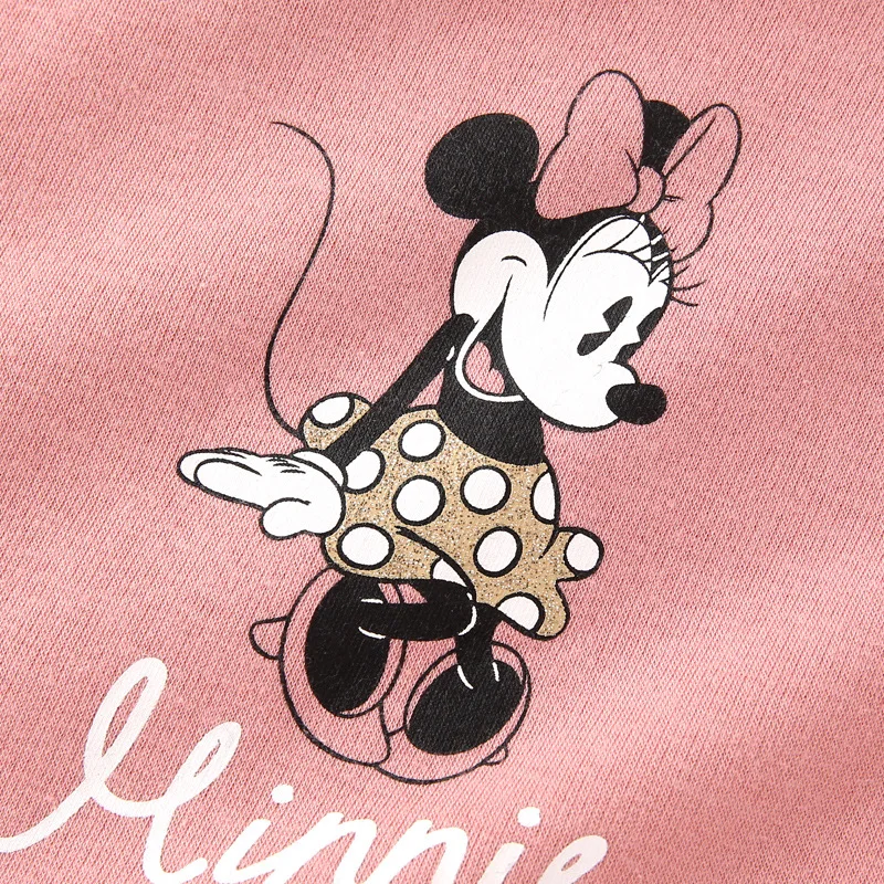 Disney/Новинка года; детская одежда с Минни и Микки; Плюшевые топы для девочек; сезон осень-зима; теплые мягкие топы для девочек; модная детская толстовка