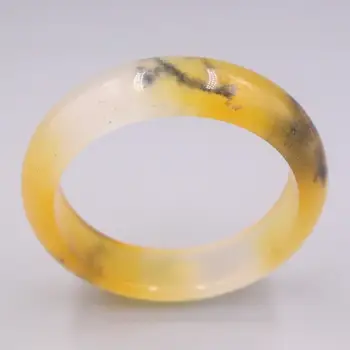 

Fine Chalcedony Yellow Spotted Agate Bangle Pattern For Women Female 58-62mm Bangle Elegant Girlfriend Gift For Mother Gift