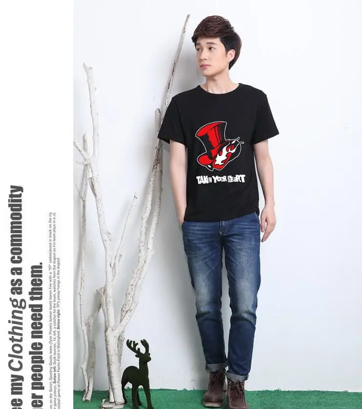 Аниме Persona 5 футболка P5 Shujin Gakuen Akira Kurusu Косплей рубашки с длинными рукавами