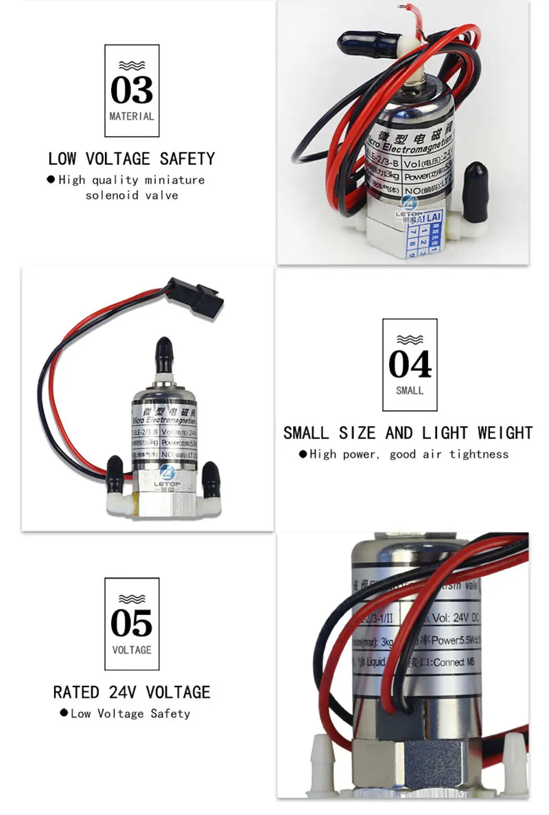 LETOP Allwin Myjet принтер большого формата принтер чернила электромагнитного клапана 24V 3-ходовой клапан принтер
