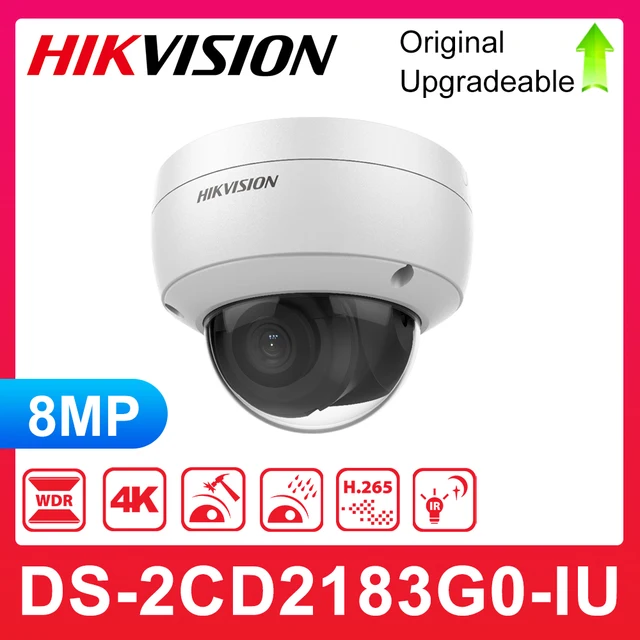 $US $123.29 Original Hikvision DS-2CD2183G0-IU Replace DS-2CD2185FWD-IS 8MP POE 4K IR Built-in Mic Network Dome security Camera