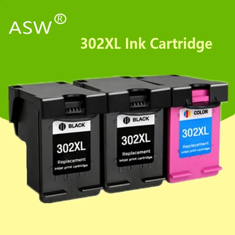 ASW 302XL Восстановленный картридж для принтера HP 302 XL Deskjet 1110 1111 1112 2130 2131 | Компьютеры