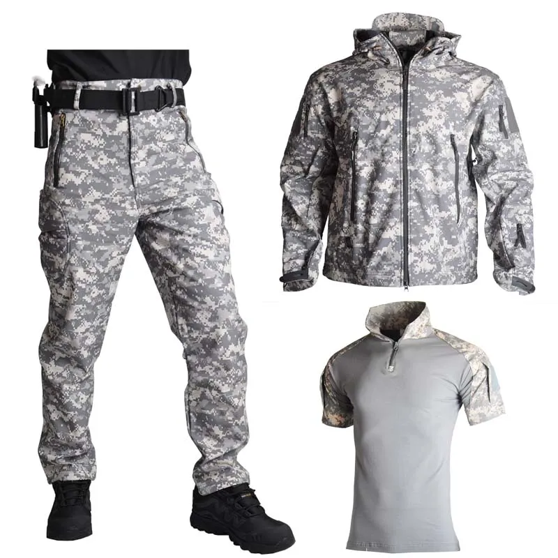 Soft Shell Combat Uniform Jacket Pants Shirts Military Uniform