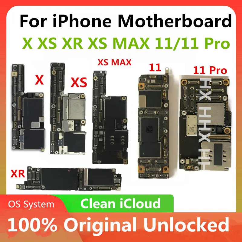 100% разблокированная материнская плата для iPhone X XR XS MAX 11 Pro Max без Face ID Бесплатный