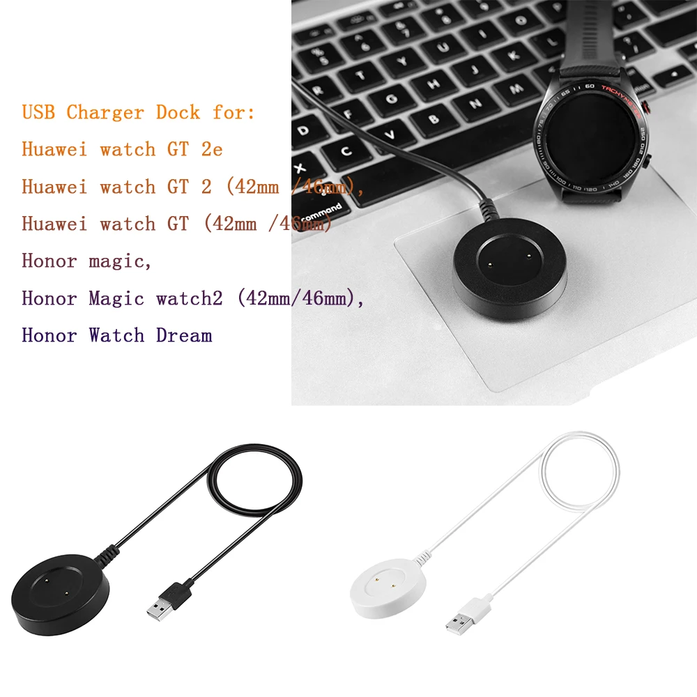 

USB Cable Charger for Huawei Watch GT GT 2e/GT2 42mm 46mm Bracelet Accessories for Huawei GT 2e USB Charging Mount watch Adapter