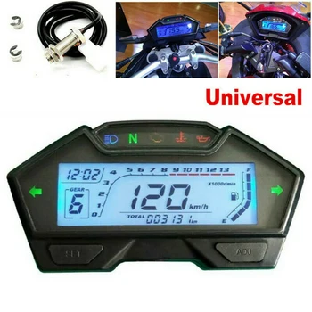 

oil display Motorcycle naked car modified LCD instrument speed adjustable N1-6 gear speed oil volume water temperature engine