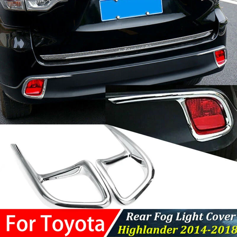 Серебряный противотуманный светильник, пластиковый бампер для Toyota Highlander