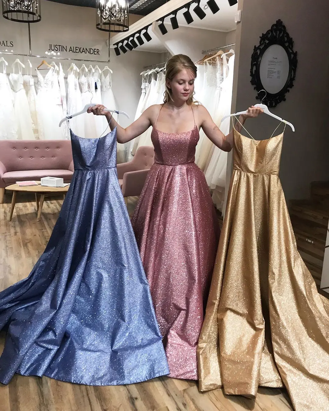 Robe De Soiree блестящая Румяна вечернее платье с блестками На Бретельках Вечернее платье без спинки Выпускные платья Длинные