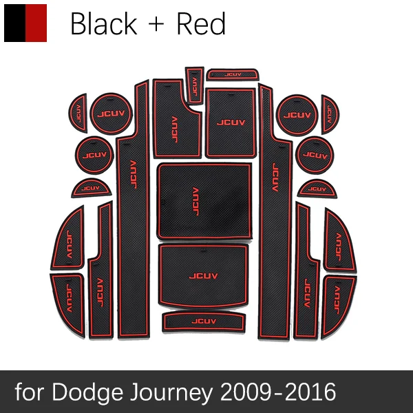 Противоскользящая дверная резиновая подушка для Dodge Journey JC Fiat Freemont SRT R/T 2009~ 2011 паз коврик аксессуары для интерьера - Название цвета: Red