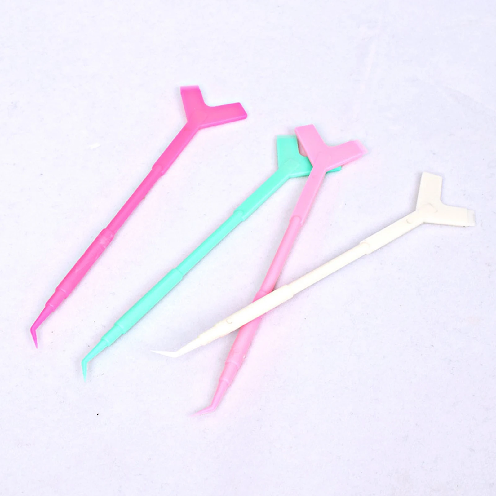 5 Pieces Reuseable Plastic Eyelash Brush Clean Y Shape Grafted Eyelashes Brushes women Makeup Mascara Tools