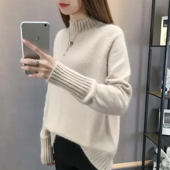 

Semi-high collar sweater for women in autumn and winter