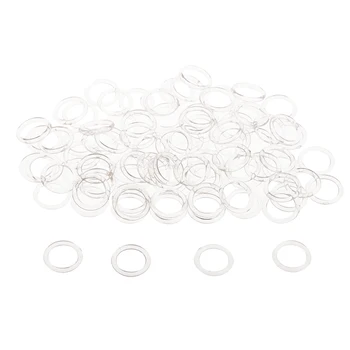 

100 X Clear Nylon Bra Strap Adjuster Slider O Ring Lingerie DIY Sewing Craft
