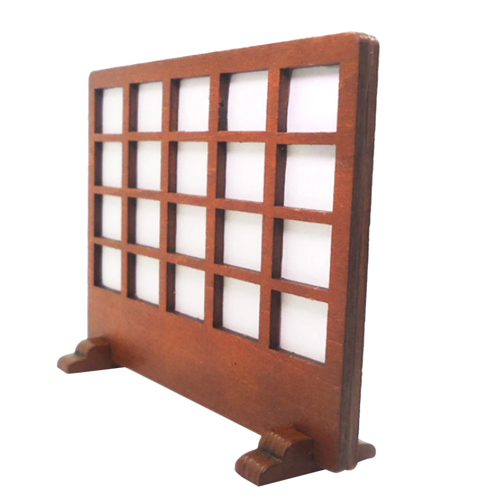 1/12 Dollhouse Miniature Furniture Accessory Handmade Window Shape Screen
