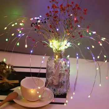 

160 Light Copper Line Fireworks Light Battery Box Explosion Star Light String Christmas Decoration Light String