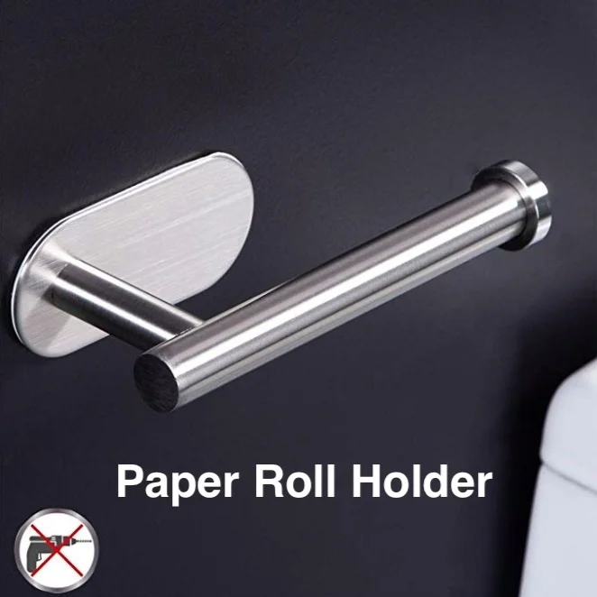 

Modern Design Stainless Steel Bathroom Lavatory Toilet Paper Holder Wall Mount Roll Tissue Rack Roll Paper Holder