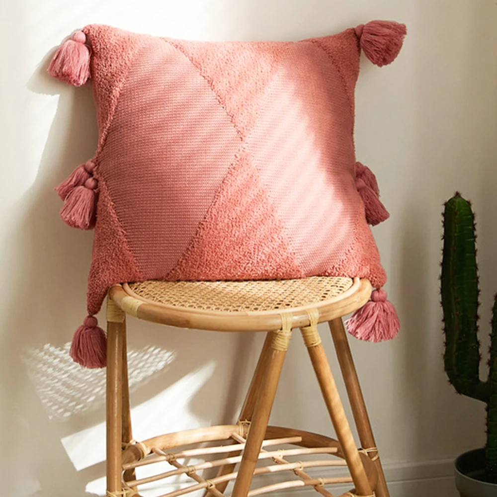 

Tassels Cushion Cover Decorative Sofa Pillow Case Throw Pillow Cover Decorative Pillowcase For Sofa Bed Chair Home Decor 45x45cm