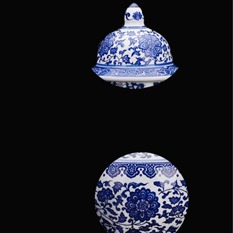 1 х Цзиндэчжэнь классический синий и белый фарфор Дракон храма керамика имбирь кувшин, ваза Китай Ming стиль высота 1"(38 см