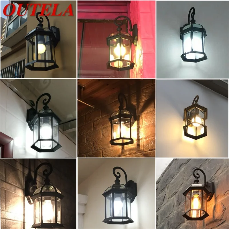 OUTELA Outdoor Wall Sconces Lamp Classical Light Retro LED Waterproof for Home Aisle Decoration mr paper 4 styles 32 sheets box vintage stickers simple classical poetry handbook diy decoration collage journaling stationery