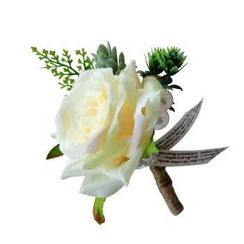 

Fashion Artificial Wedding Prom Rose Flower Corsage Bridal Groom Family Corsage