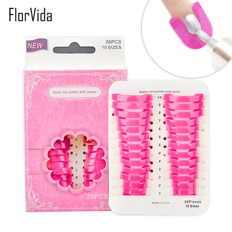

FlorVida 26pcs/set Pink Nail Art Tool Nail Anti-overflow Clip Nail Polish Edge Anti-Flooding Manicure Tools Set