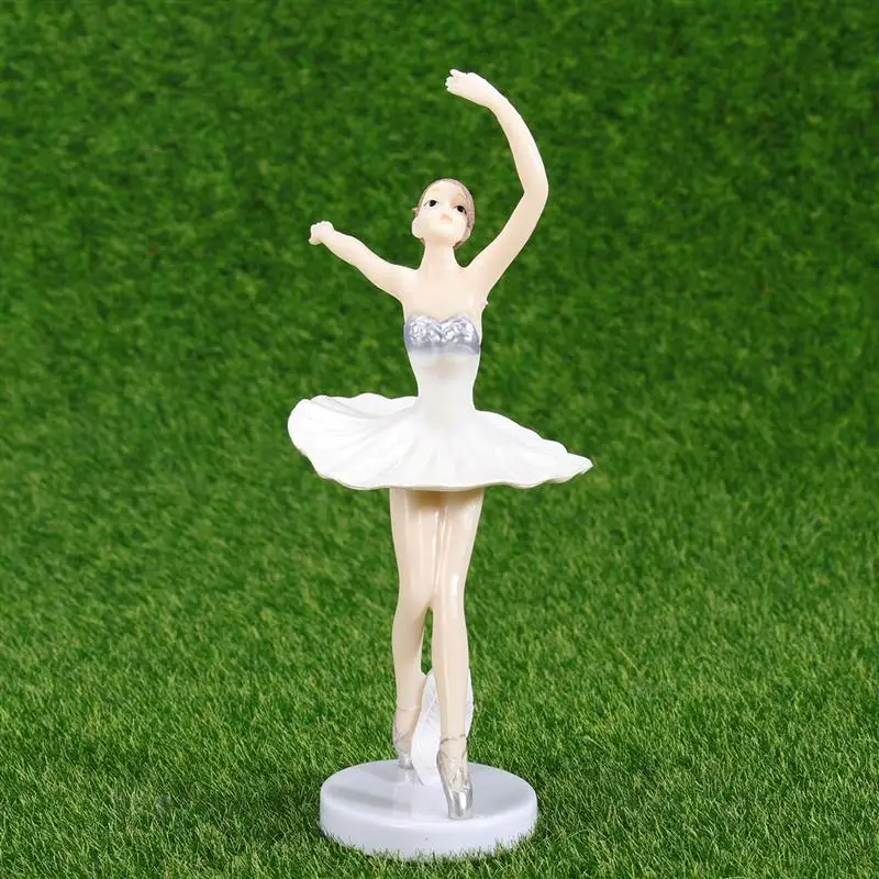 3PCS Ballerina Statue Desktop Ornament Plastic Dancing Girl Crafts  Figurines for Home Decor