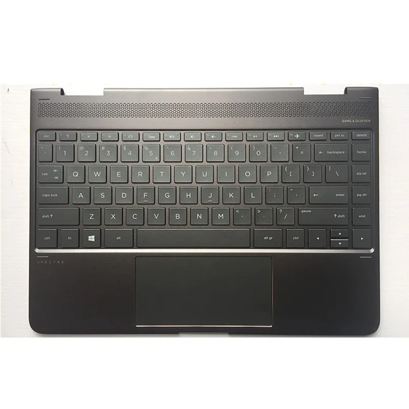 98% / Упор для рук topcase Для hp Spectre X360 13-ac03dx США клавиатура верхняя крышка Touc hp ad, темно-серый