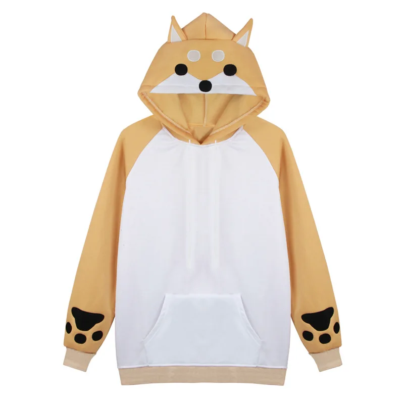 Tops Горячая аниме прекрасный Muco Doge собака косплей костюм тонкий срез сращивания толстовки Толстовка Топы Kawaii Doge Собака куртка для женщин подарок - Цвет: Tops