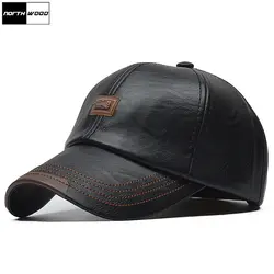 [NORTHWOOD] Высокое качество зимняя кожаная бейсболка s Мужская Gorras Planas Snapback cap Bone Masculino Осенняя кожаная бейсболка