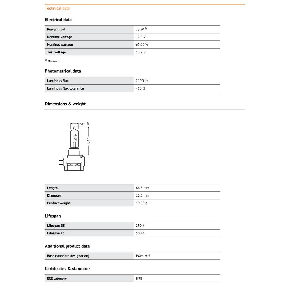 OSRAM Autolampe H9B 65 Watt 12 Volt PKW 64243 PGJY19-5 65W Birne Scheinwerfer OSRAM Autolampe H9B 65 Watt 12 Volt PKW 64243 PGJY19-5 65W Birne Scheinwerfer