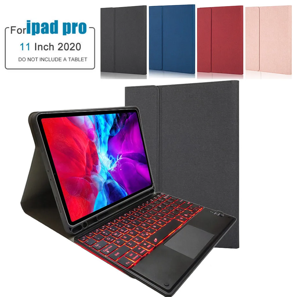 

RK11T ipad pro 11 2020 Keyboard Case with Keyboard Case Blackit for iPad Pro 11 inch 2020/2018 for Apple Pencial Leather Funda