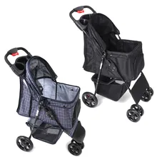 2 цвета, складная коляска для питомцев, собак, кошек, щенков, сидящая, лежа, коляска, тележка, уличная легкая переноска для путешествий