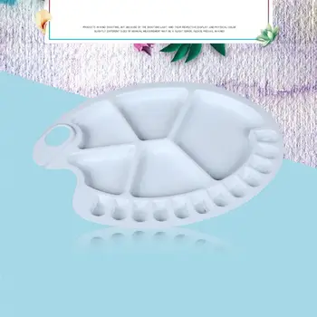 

3pcs Paint Tray Palette Plastic Painting Palette Watercolor Palette Pigment Color Mixing Box with 17 Grids (White)