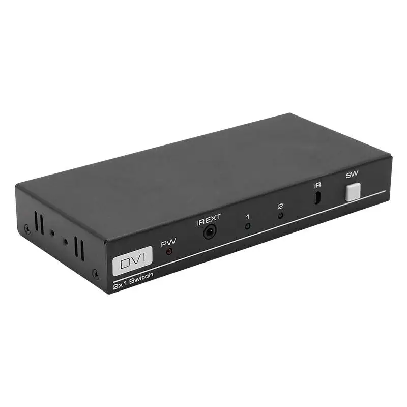 4K DVI коммутатор 2X1 двухпортовый DVI 2 в 1 выход переключатель 1080P 4K Селектор с ИК-управлением и внешним источником питания