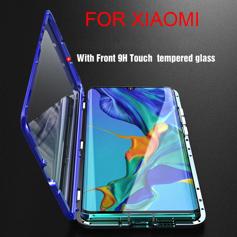 RDCY Magnetic Adsorption Metal Glass case for Xiaomi Mi 8 9 CC9E A3 K20 9T CC9 Pro Redmi Note 9Pro 9s 8Pro 10Pro | Мобильные