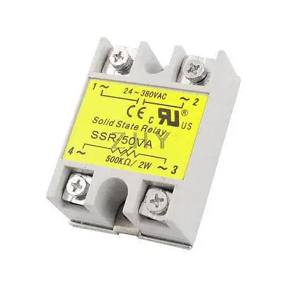 

SSR-50VA AC 24-380V 50VA Metal Base Single Phase Solid Module State Relay