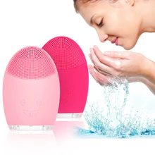 Щетка для чистки лица, электрическая щетка для очищения лица, Мини электрическая щетка для лица, Водонепроницаемая силиконовая VIP дропшиппинг