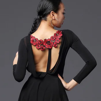 

Women Latin Performance Dance Tops Sexy Backless Cha cha Female Practice Wear Leotard Tops Clothing Tango Dance Bodysuit DWY2655